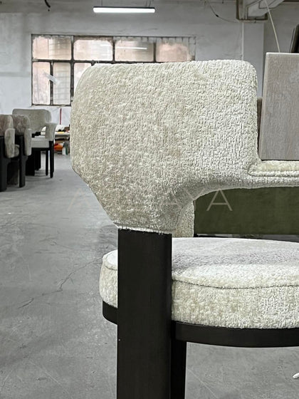 Minimalist Single Lounge Dining Chair - detail