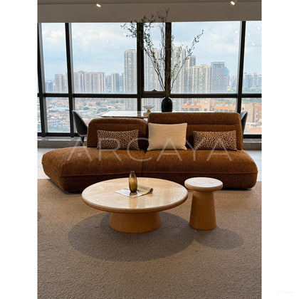 Armless Irregular Curved Sofa - scene