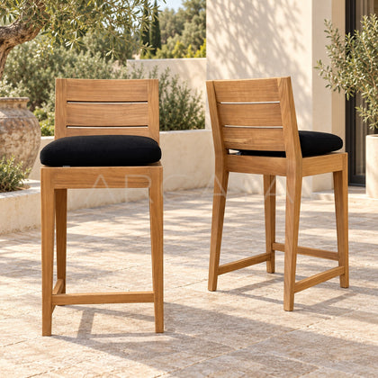 Outdoor Teak Bar Stool - main