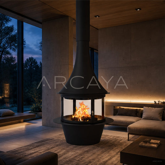 Virgil Hanging Fireplace - scene