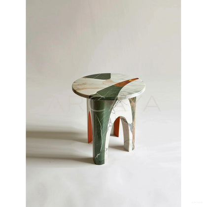 Yeshi Smelted Stone Side Table - scene