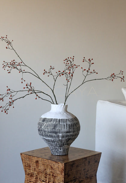 Designer Wabi Sabi Chinese Vintage Vase - scene