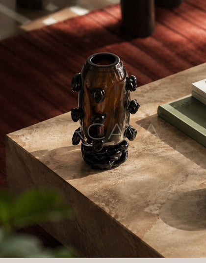 Irregular Glazed Glass Art Vase - scene