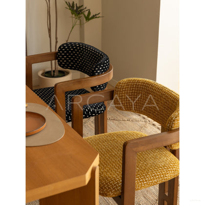 Skin Friendly Armrest Dining Chair - scene