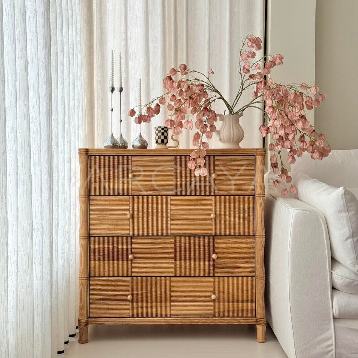 Natural Wood Chest Of Drawers - main