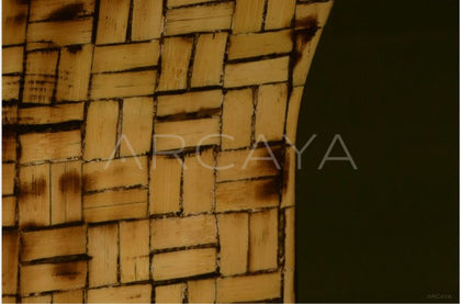 Handwoven Square Side Table - scene
