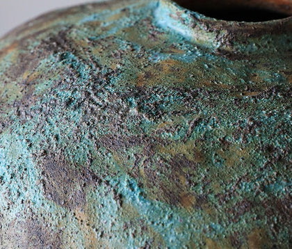 Vintage Wabi Sabi Jingdezhen Distressed Jar - scene