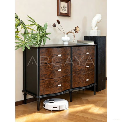 Burl Veneer Tide Cabinet - scene