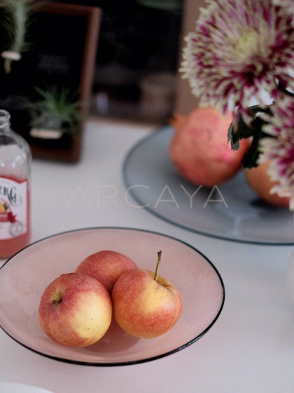 Handmade Glass Fruit Bowl Coffee Table - scene