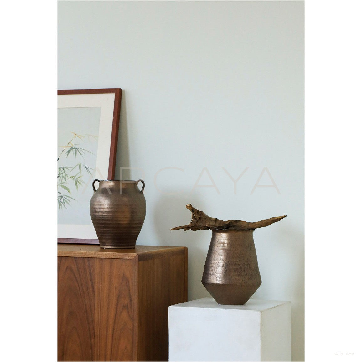 Wabi Sabi Mid Century Jar Vase Designer in detail