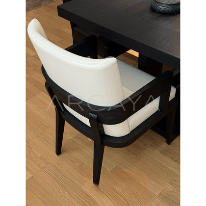 Black White Wood Quiet Piece — Dining Table - scene