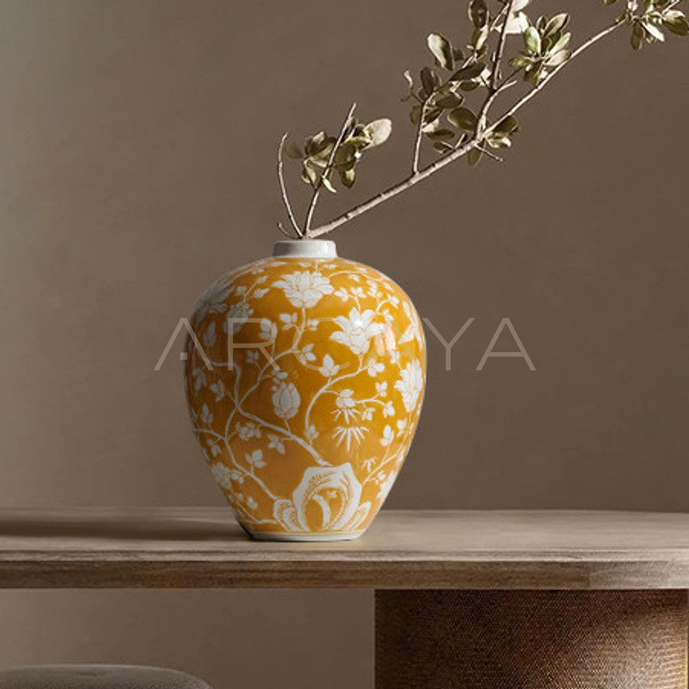 Blue White Porcelain Large Jar Vase - main