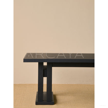 Quiet Matte Black Oak Dining Table - scene