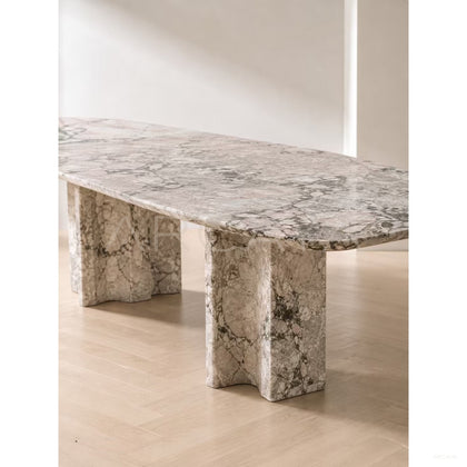 Statement Stone Dining Table - scene