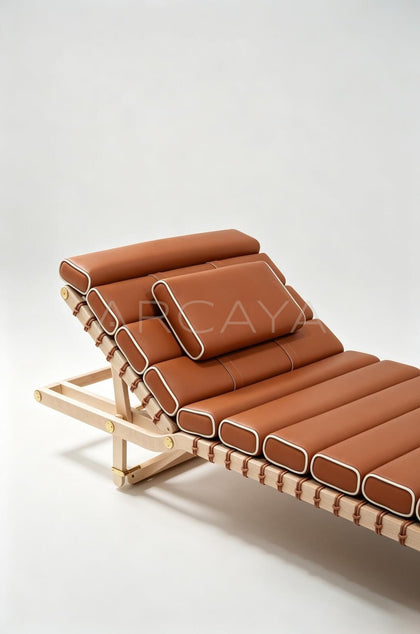 Leather Chaise Lounge Chair - scene