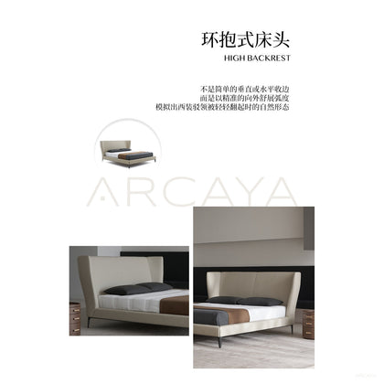 Gentleman Italian Minimalist Bed - scene