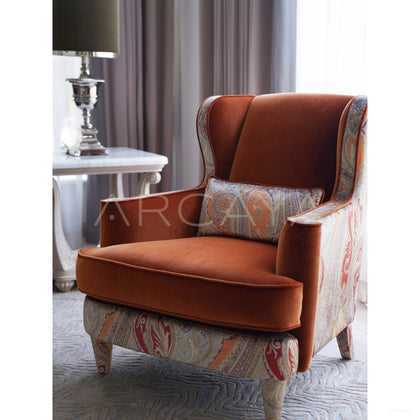Classical Sofa Coffee Orange - scene