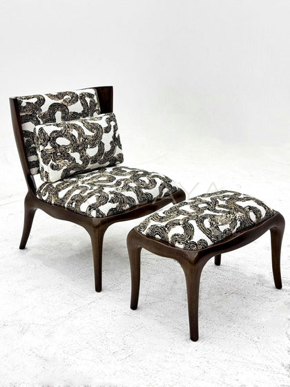 Solid Wood Lounge Chair - scene