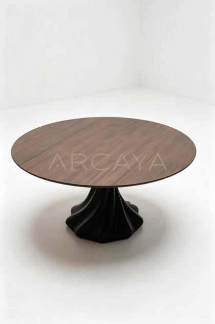 Lotus Leg Round Dining Table - scene