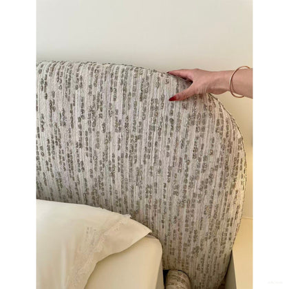 Curved Cotton Linen Bed - scene