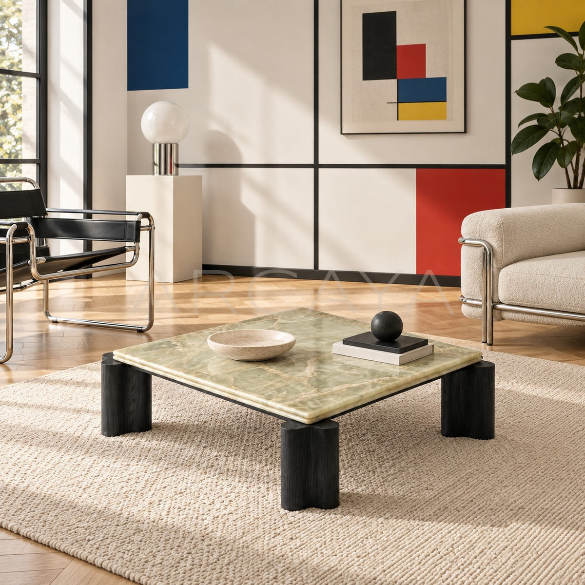 Green Jade Coffee Table Yushi in detail