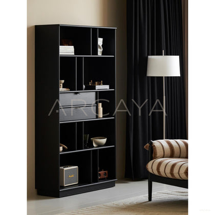 Classic Black Bookcase - scene