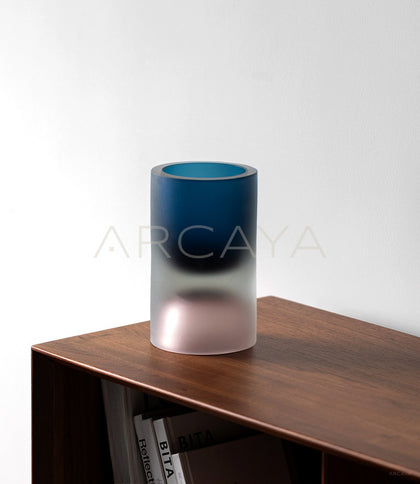 Mist Gradient Cylinder Glass Vase - scene