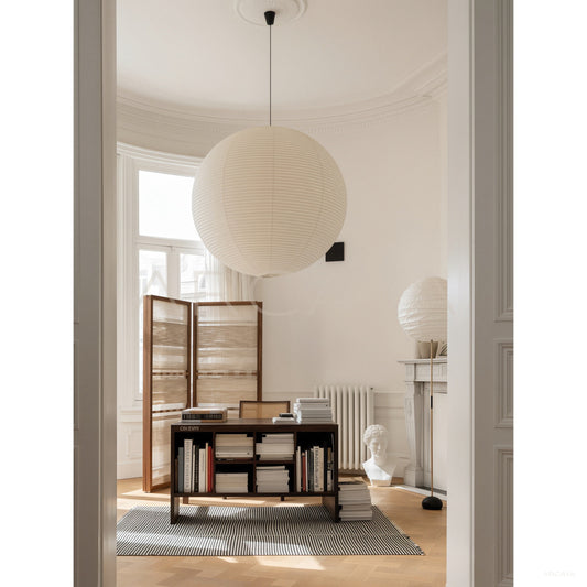 Light French Linen Folding Screen - scene