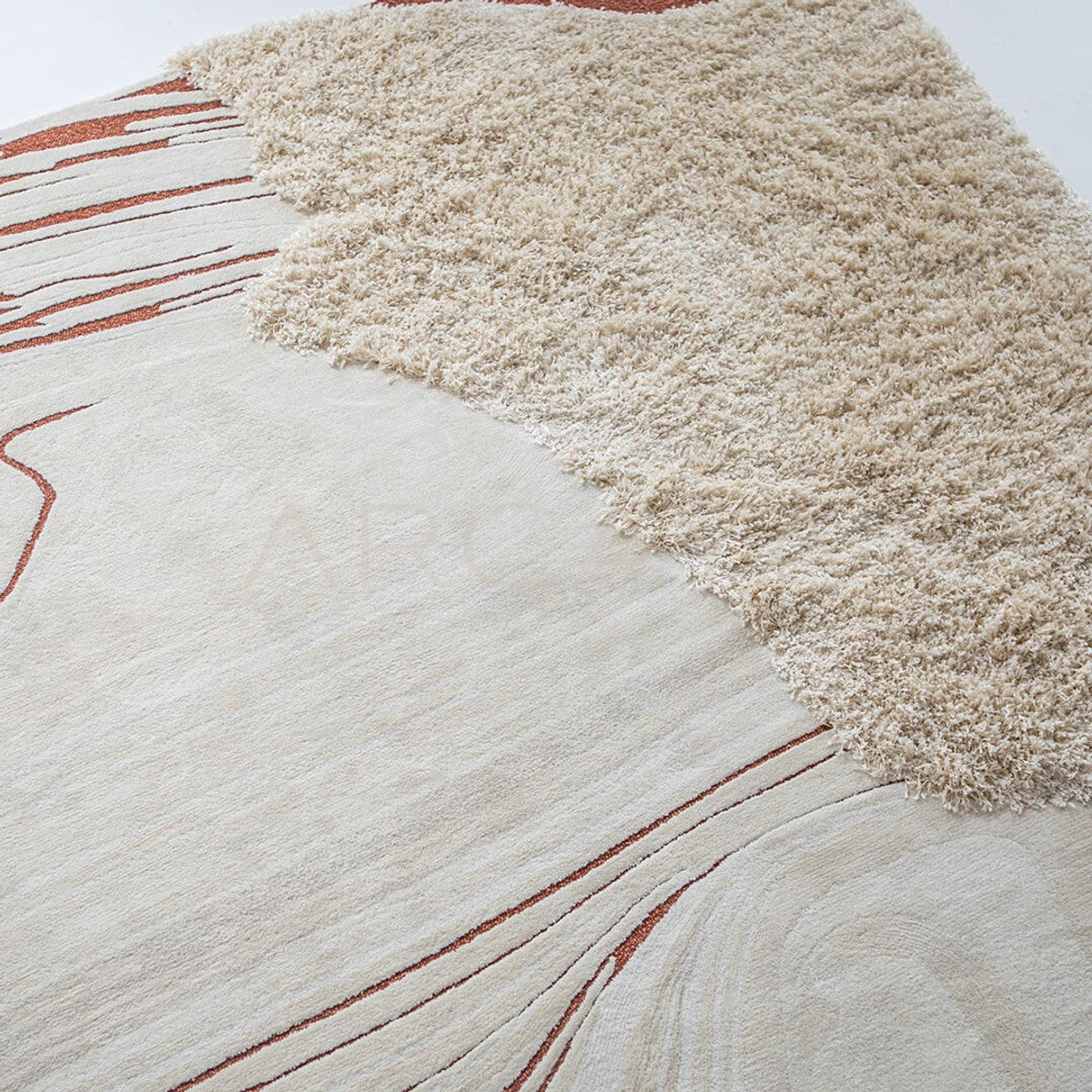 Stone Moss Nature Rug in detail