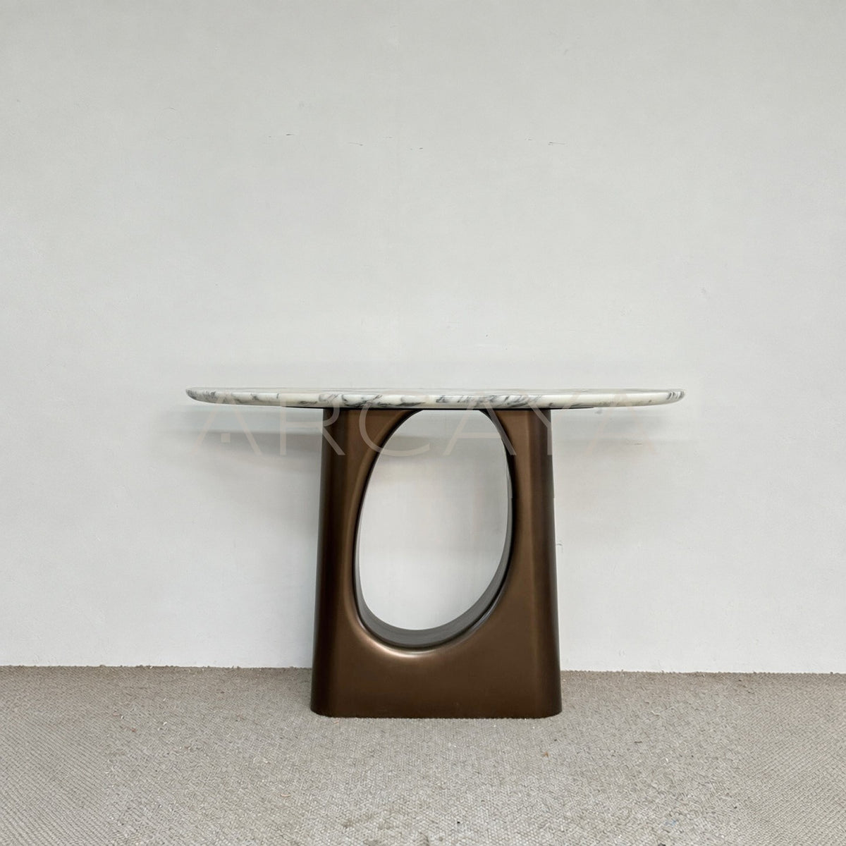 Metallic Lacquer Marble Console Table - main