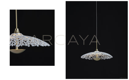 Coral Lace Umbrella Pendant Light 80561 - scene