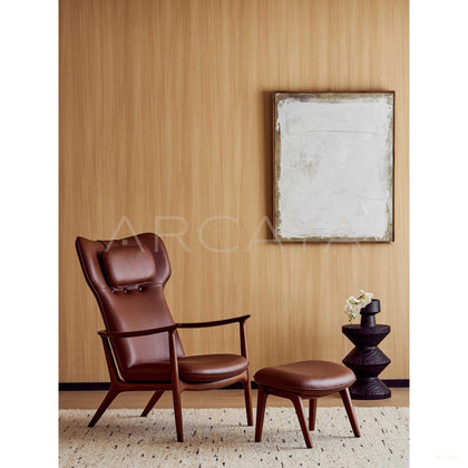 Qiyan Eaves Oriental Lounge Chair - scene
