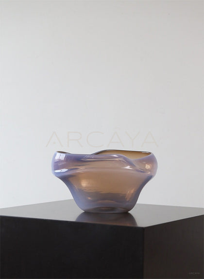 Glazed Glass Footed Fruit Bowl - scene