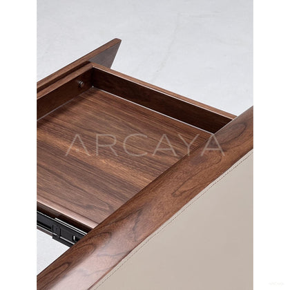 Black Walnut Veneer Mortise Tenon Desk - scene