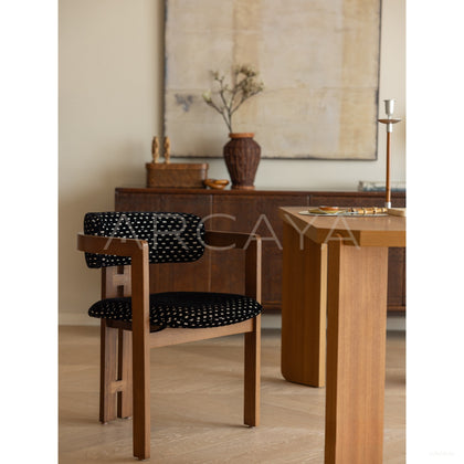 Skin Friendly Armrest Dining Chair - scene