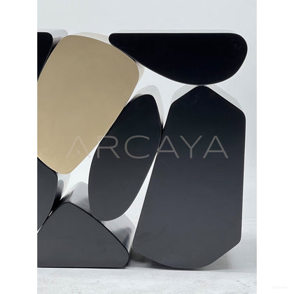 Geometric Stacked Sculptural Entryway Console - scene