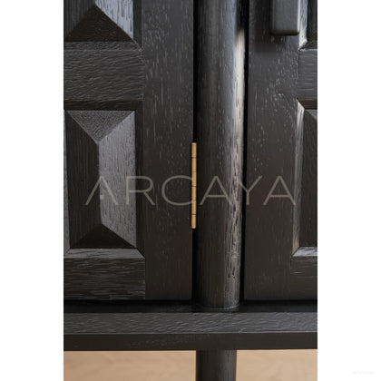 Grid Relief Four Door Cabinet - scene