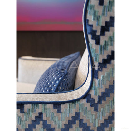 Geometric Textured Art Single Chair - scene