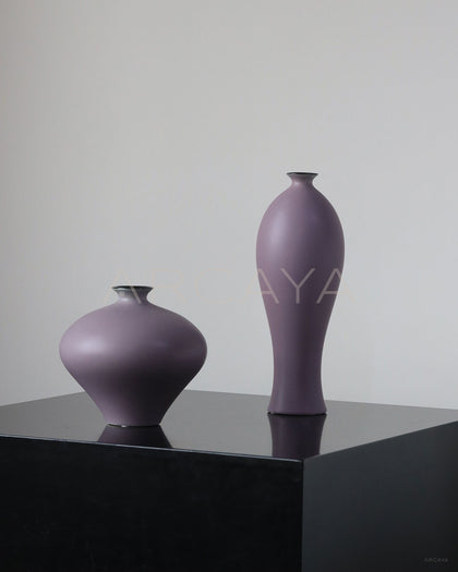 New Chinese Purple Ceramic Vase - scene
