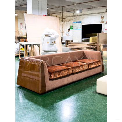 Solid Wood Frame Vintage Pattern Sofa - scene