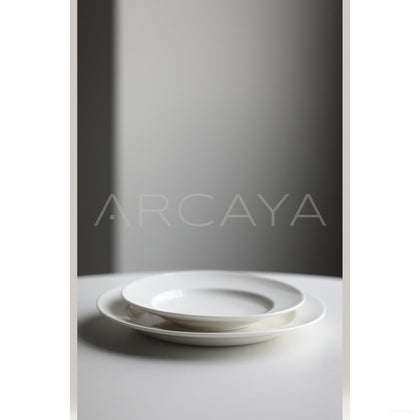 Sunxun Collab White Porcelain Pasta Plate - scene