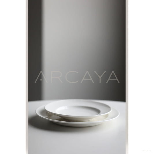 Sunxun Collab White Porcelain Pasta Plate - scene