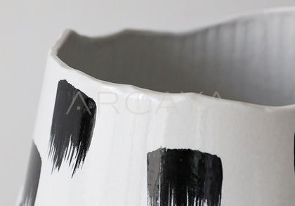Jingdezhen Wide Mouth Wabi Sabi Floor Vase - scene