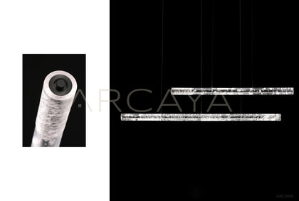 Linear Cloud Crystal Tube Pendant Light 80545 - scene