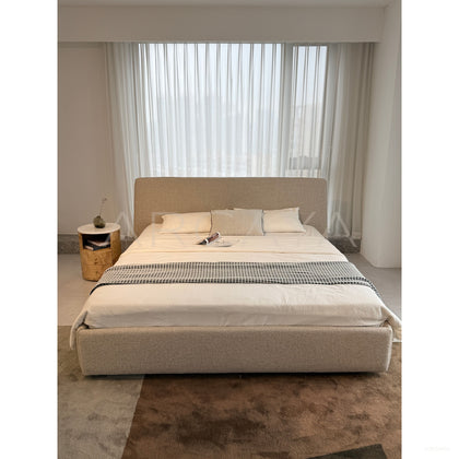 Minimalist Cotton Linen Bed - scene