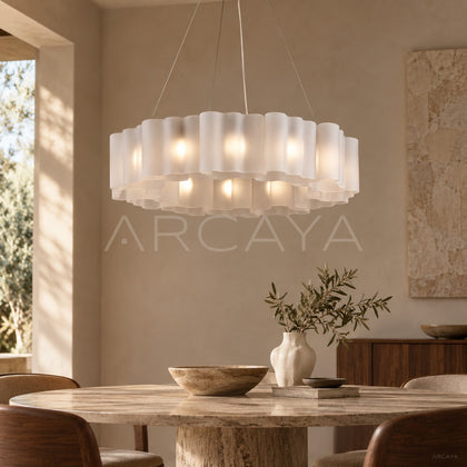 Ripple Glass Ring Round Pendant Light 96290 - main