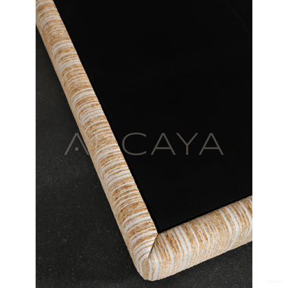 Fabric Upholstered Floating Bed - scene