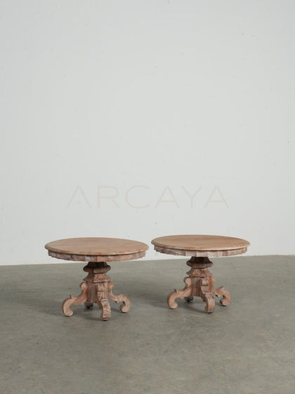 Wabi Sabi Distressed Side Table - scene