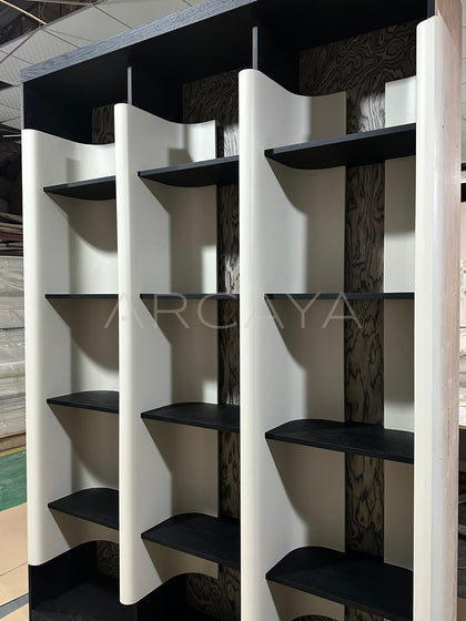 T Shaped Curved Bookcase 2 - scene
