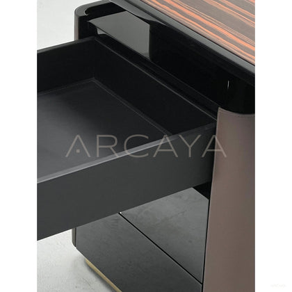 Italian Lacquered Curved Executive Desk - scene